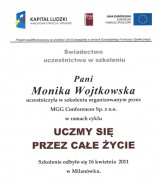 Åšwiadectwo szkolenia MGG Conferences